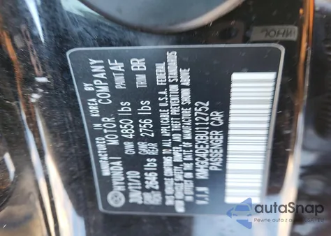 2011 Hyundai Genesis 3.8L from USA, damaged, VIN KMHGC4DEXBU112752